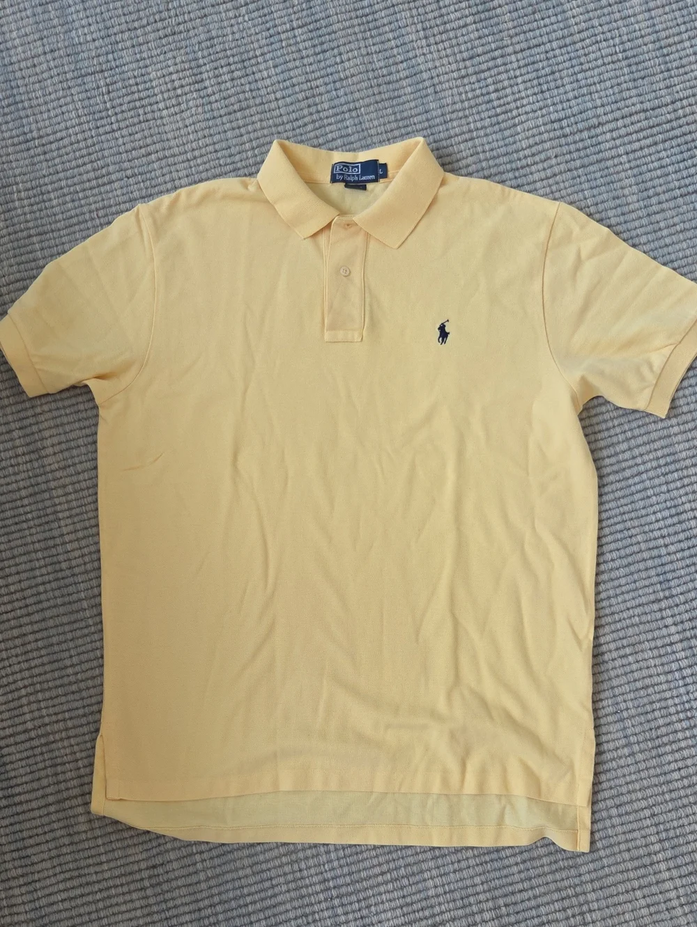 Ralph Lauren Yellow Polo with Navy Pony, L